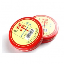 亚信印泥（泡沫） NO:W-63 / 6号 红色 圆形  1盒/10个