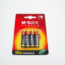 晨光（M&G） 无汞碱性电池 4粒/排 7号 ARC92557