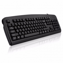 双飞燕（A4TECH） KB-8 家用办公游戏防水有线键盘 有线带线键盘台式机笔记本圆孔接口键盘