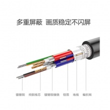 绿联VGA线3+9工程级 公对公投影仪线 电脑显示器连接线 笔记本电视高清视频线 2米