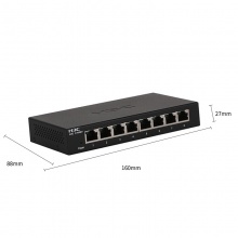 华三（H3C）S1008V 非网管企业级 8口百兆电交换机 网络分流器