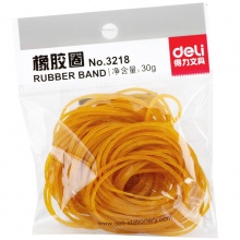 得力（deli） 3218 乳胶圈/橡皮筋/橡胶圈 反复拉伸不断 30g/包