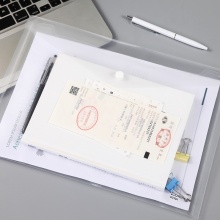 齐心(Comix) C310A A4透明纽扣袋 透明防按扣文件袋 公文袋 资料袋 档案袋