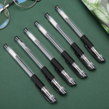 晨光(M&G)Q7 0.5mm (黑色)中性笔 子弹头签字笔 拔盖碳素笔