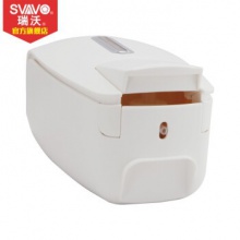 瑞沃（SVAVO）壁挂皂液器免打孔 厨房手动给皂器洗洁精瓶 公共卫生间洗手液盒 洗手间洗手液出液盒子 白色